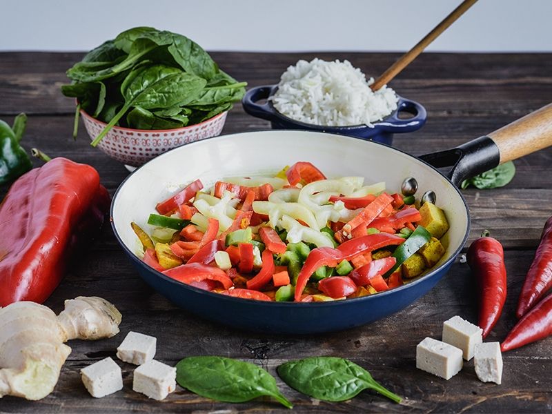 Warzywa do curry z tofu